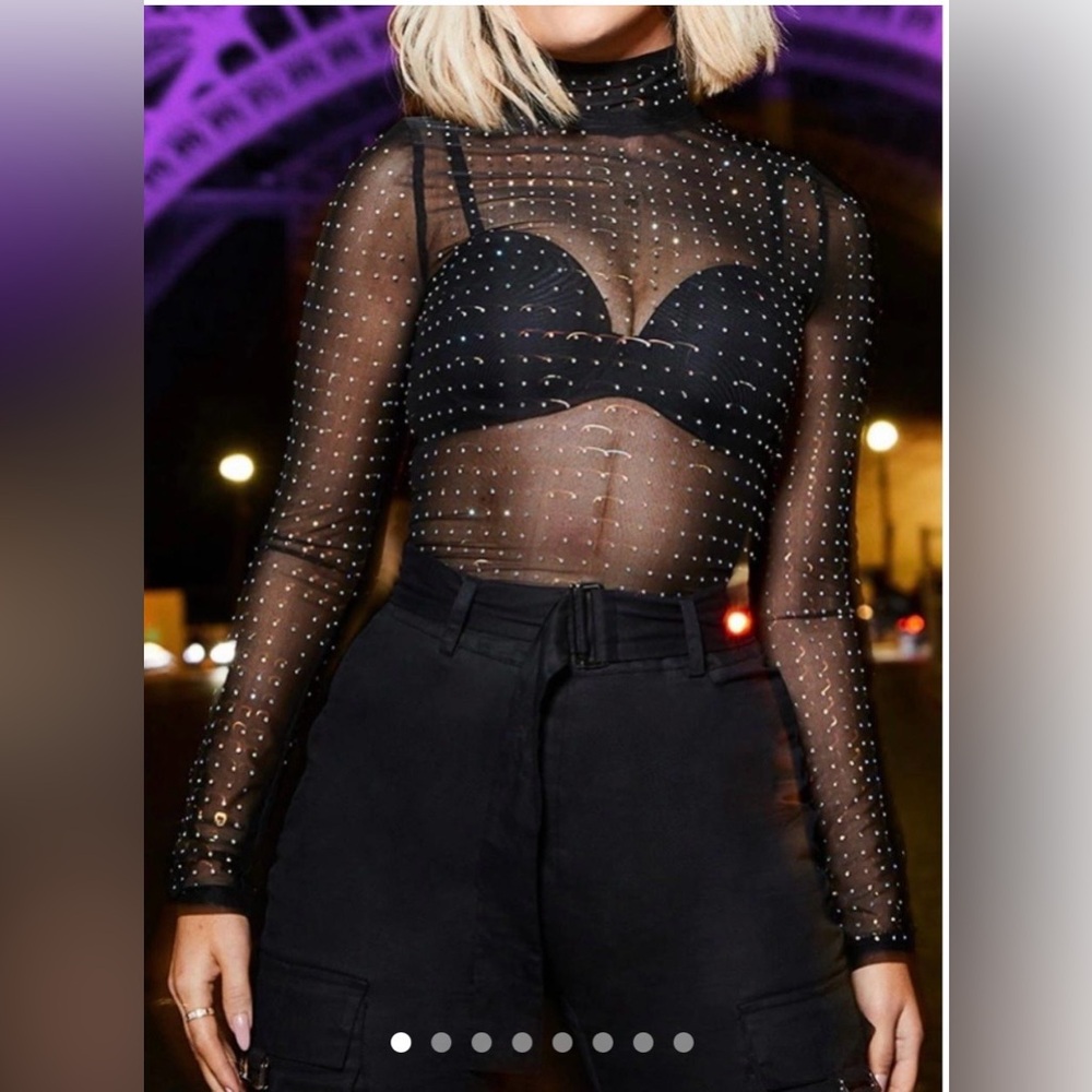 PrettyLittleThing Women's Black and Gold Bodysuit